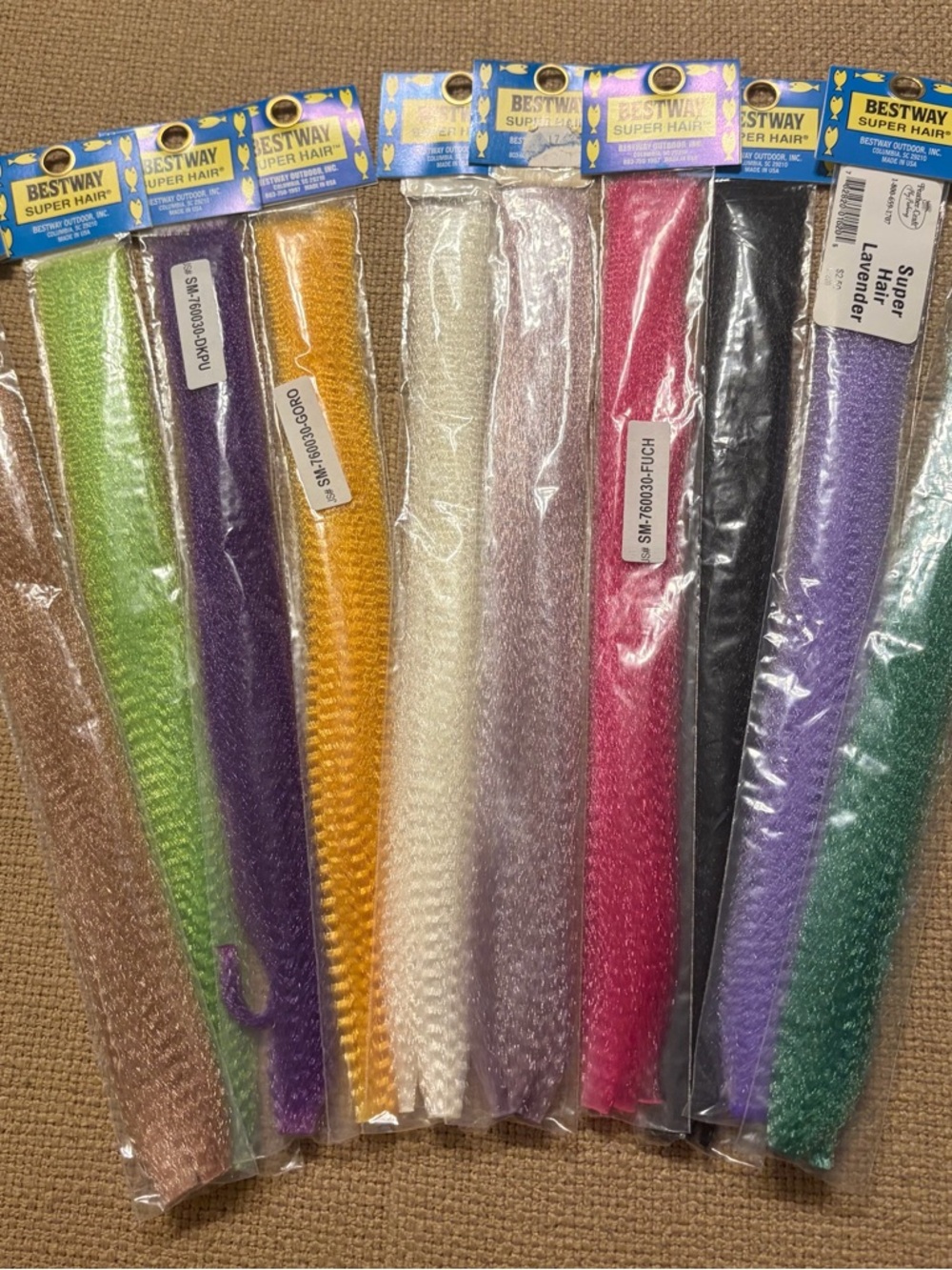 (10) BESTWAY - ¨Super Hair¨ - Fly Tying Material - Assorted Colors - NWOT
